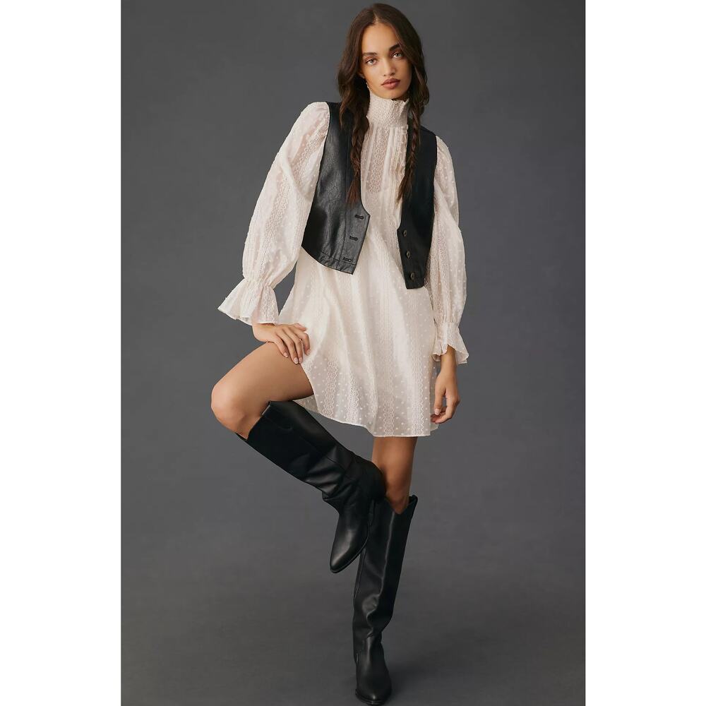 English Factory Semi-Sheer Mini Dress - New Small - Picture 3 of 4